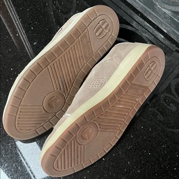 Mephisto Men's Beige Suede Leather Lace-Up Sneakers - Picture 6 of 9